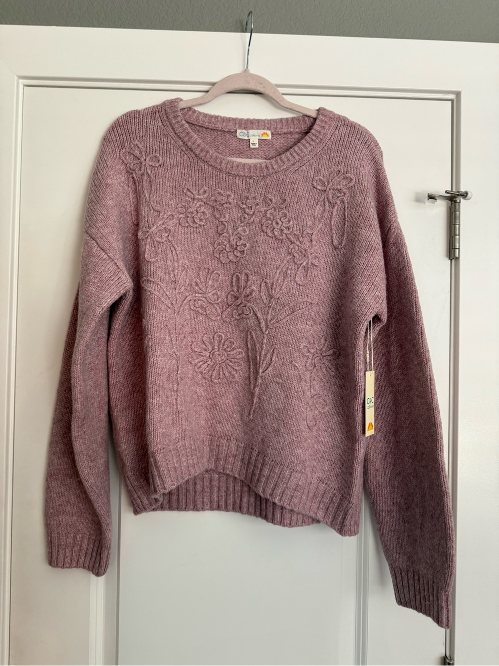 C&C‎ California Mauve Floral Sweater